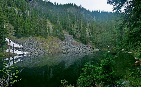 High Lake at the base of Fish Creek Mountain